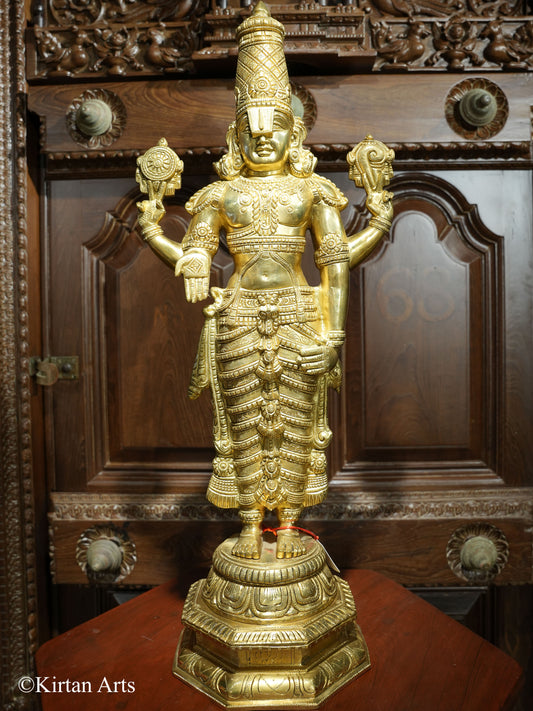 Lord Venkateswara Brass Idol 32"