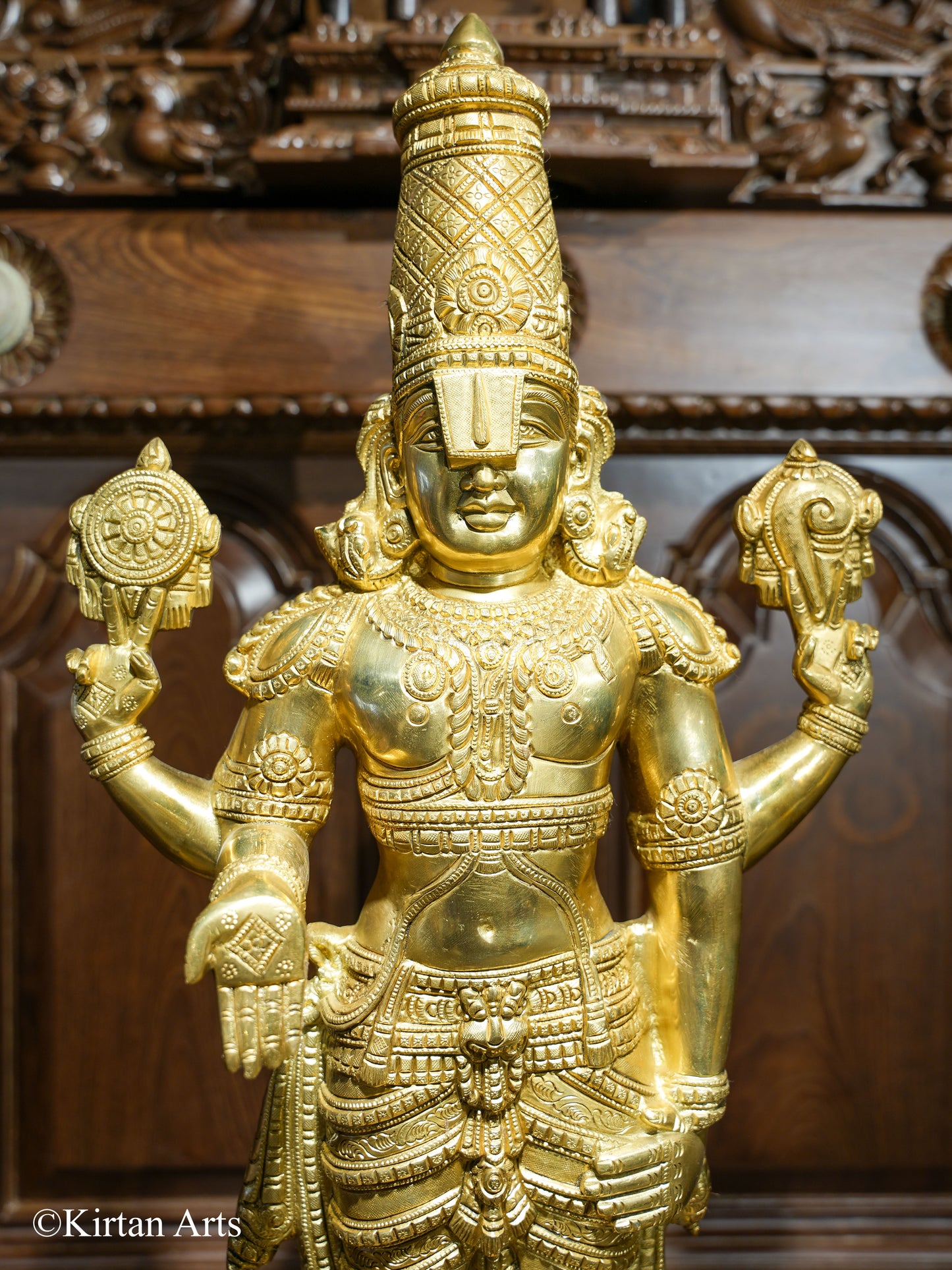 Lord Venkateswara Brass Idol 32"