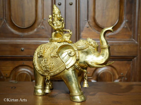 Brass Ashtalakshmi on Elephant 15"