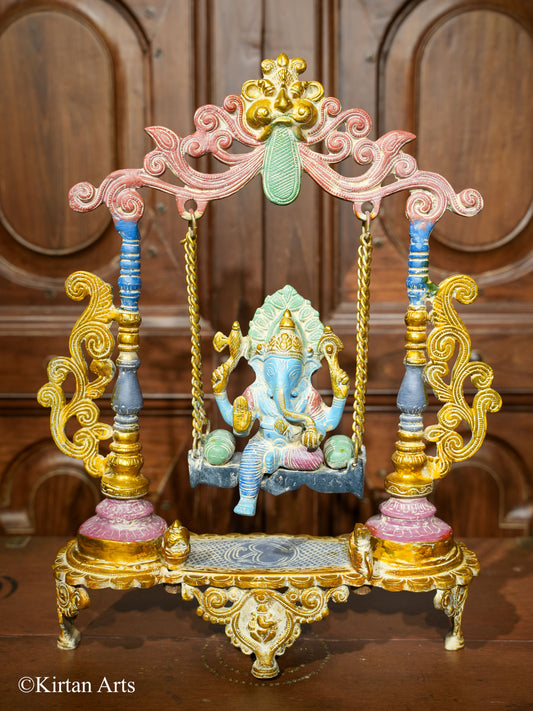 Brass Lord Ganesh Jhoola 18"