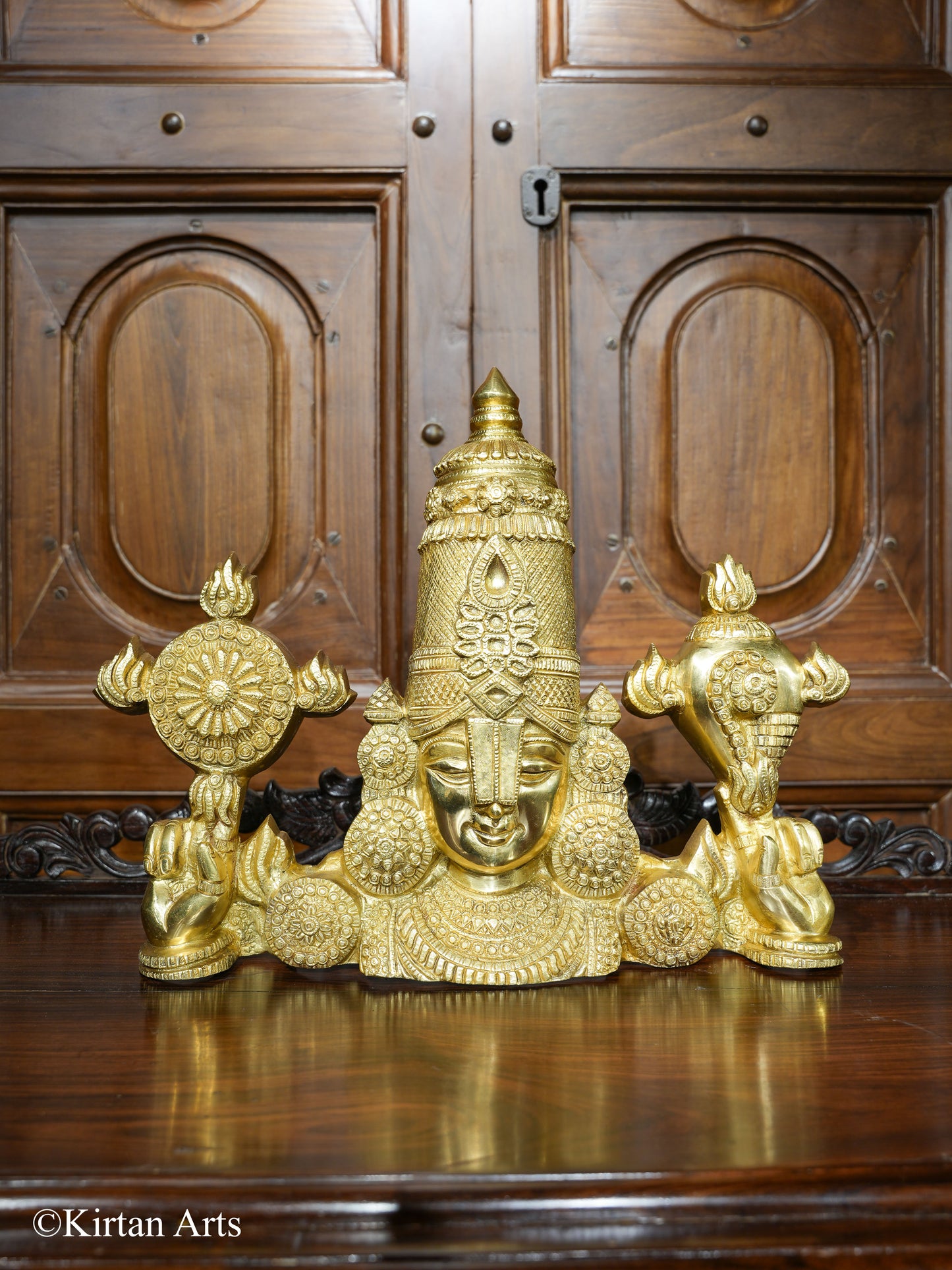 Brass Tirupati Balaji (Venkateshwara) Bust 20"