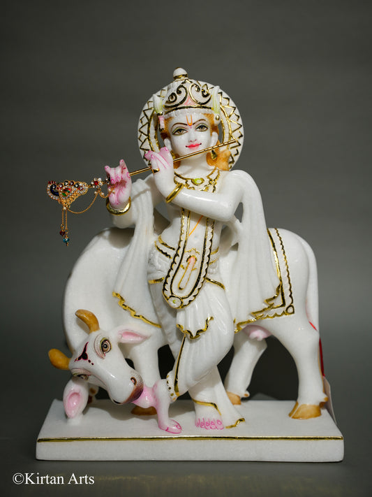 Marble Cow Krishna 14.5"