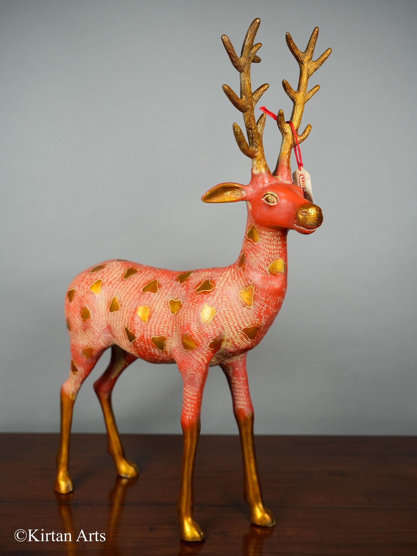 Brass Deer Pair Multi Color Finish 28.5"