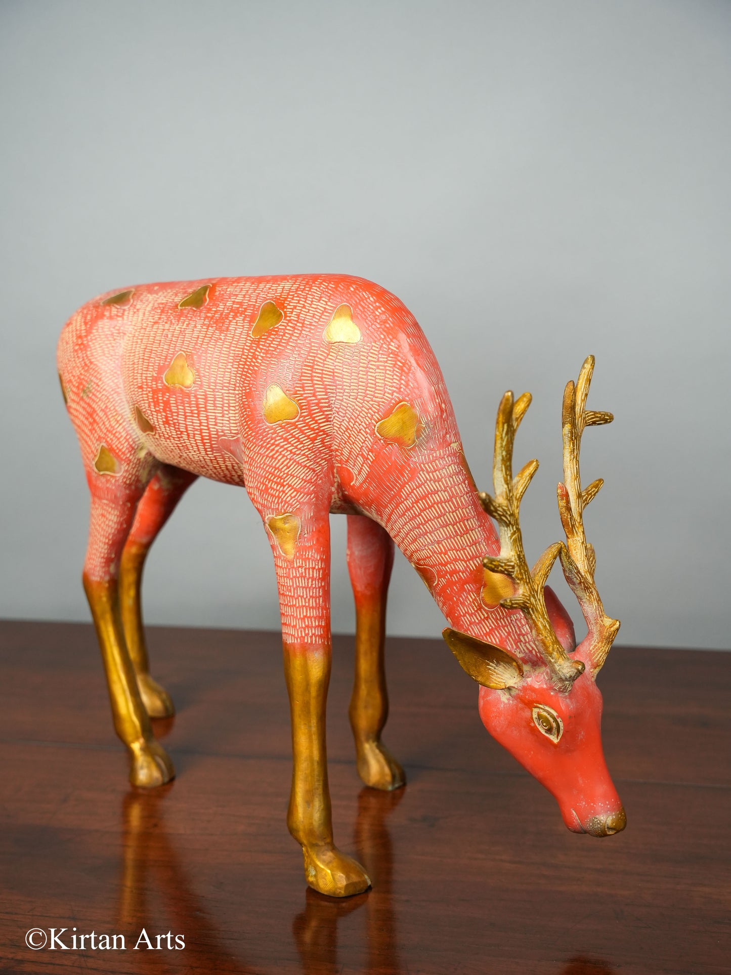 Brass Deer Pair Multi Color Finish 28.5"