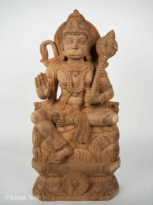 Lord Hanuman Wood Carved 24"