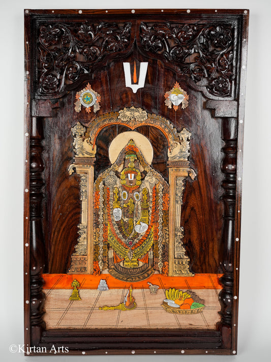 Rosewood Tirupati Balaji Embossed Frame 31"
