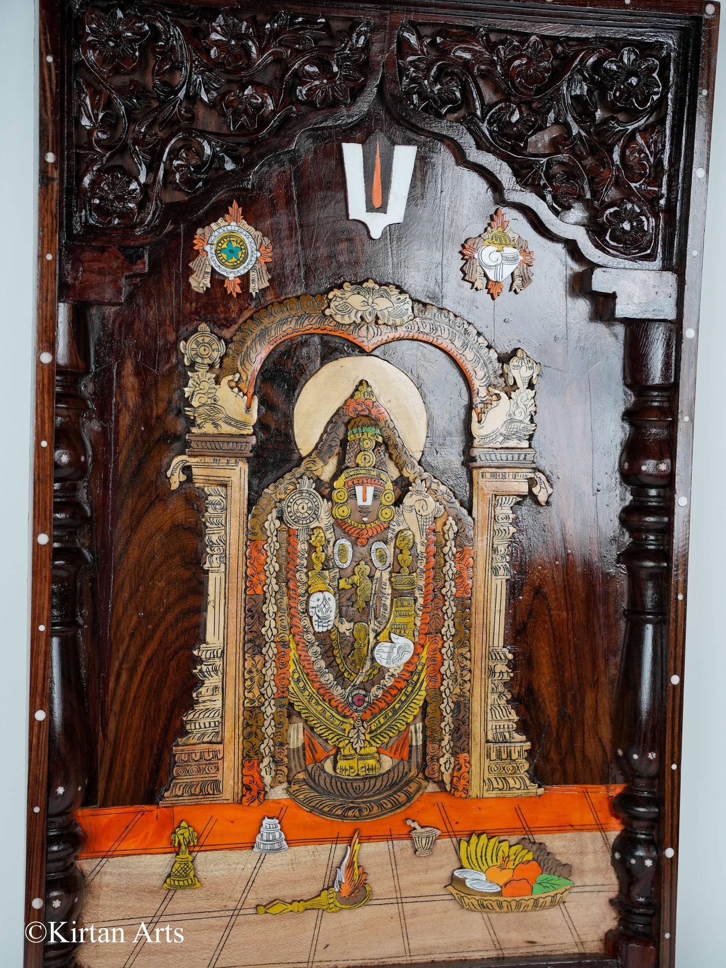 Rosewood Tirupati Balaji Embossed Frame 31"