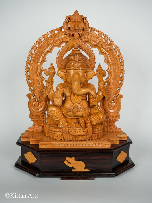 Lord Ganesha Shivani Wood 23"