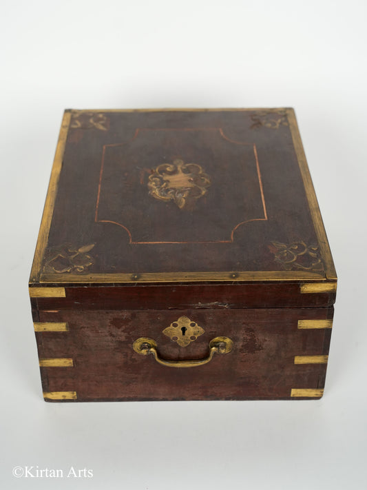 Antique Cash Box with brass work