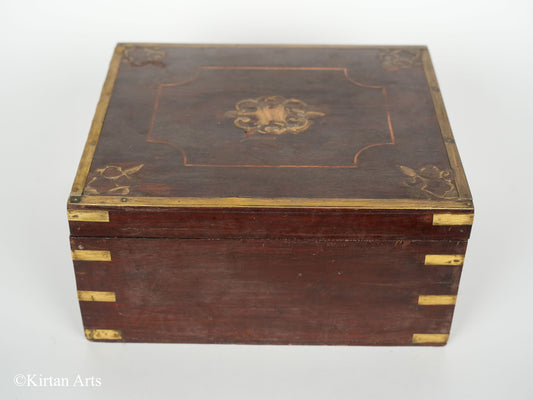 Antique Cash Box with brass work