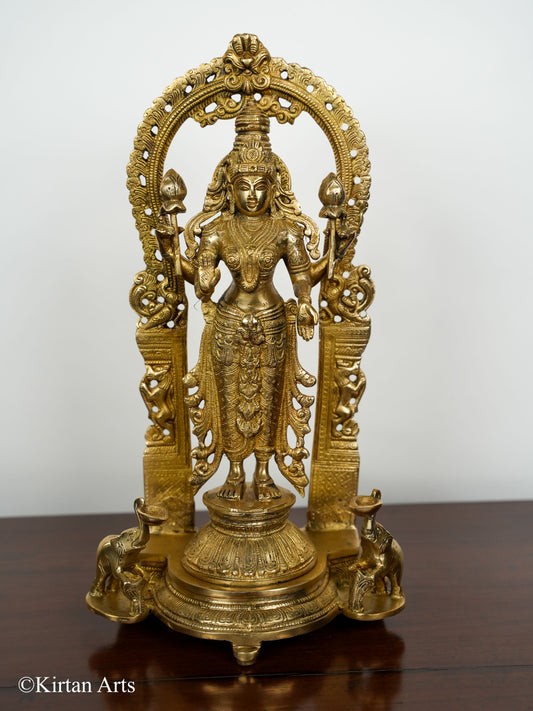 Brass Lakshmi Standing 15.5"