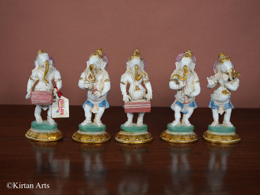 Brass Musical Ganesha Set (5 Pc)