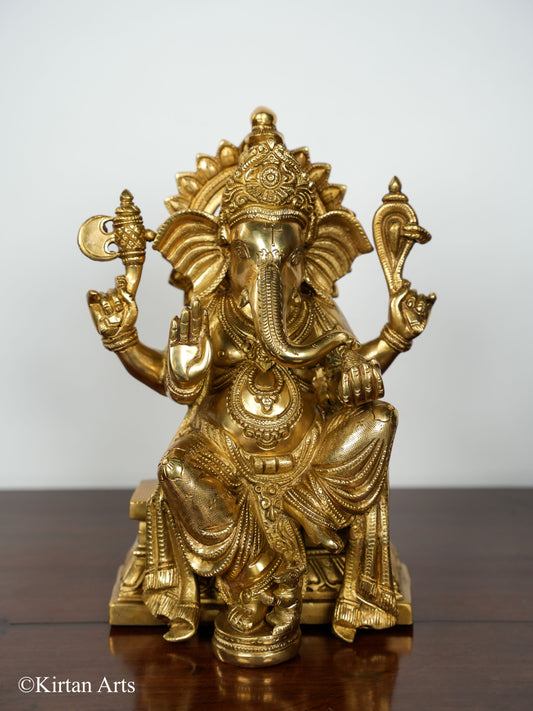 Brass Ganesha 12.5"