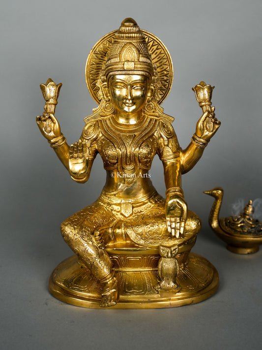 Brass Goddess Lakshmi Idol | 14.5 Inches