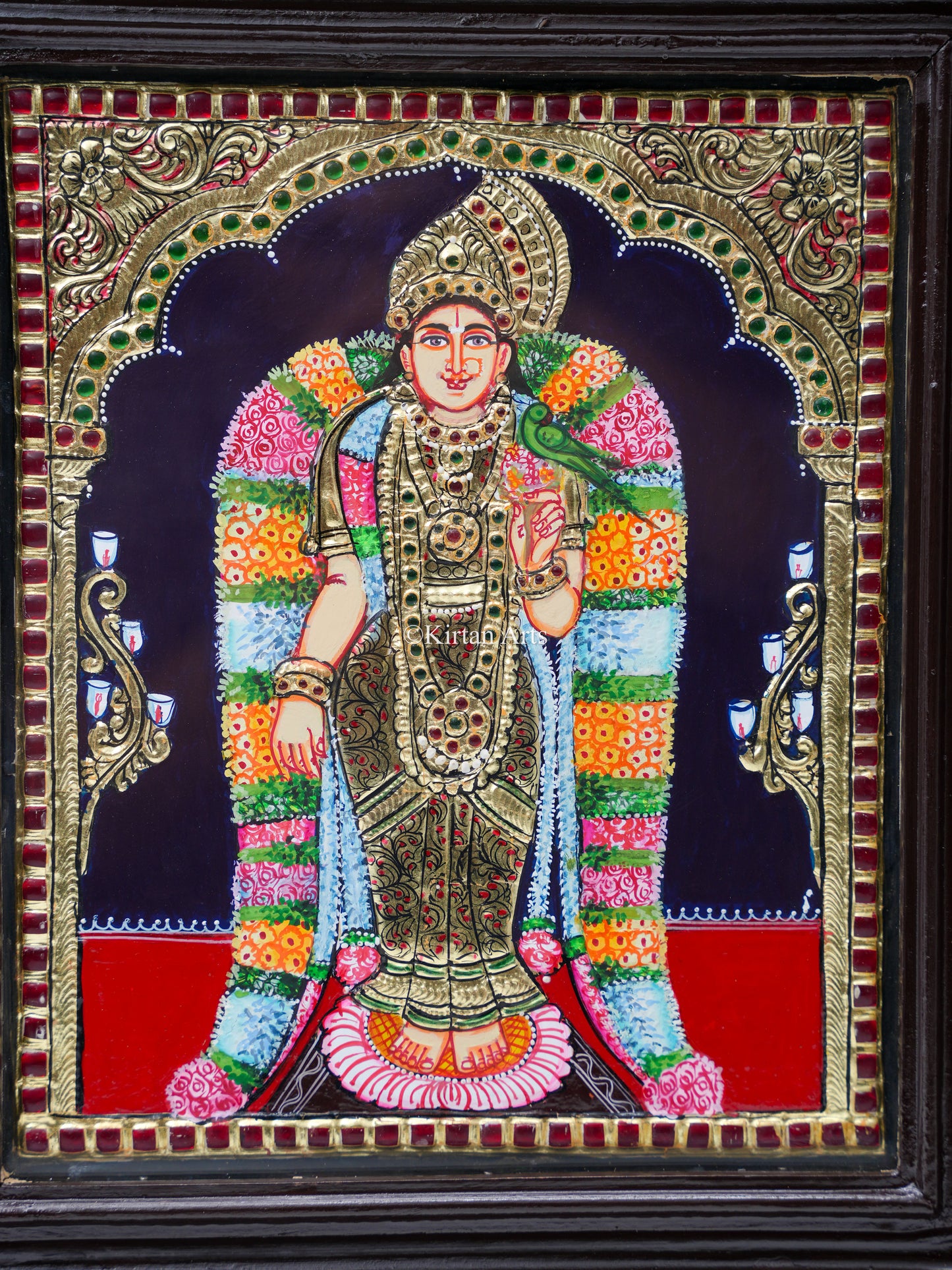 Andal Devi/ Godadevi Tanjore Painting 15x13