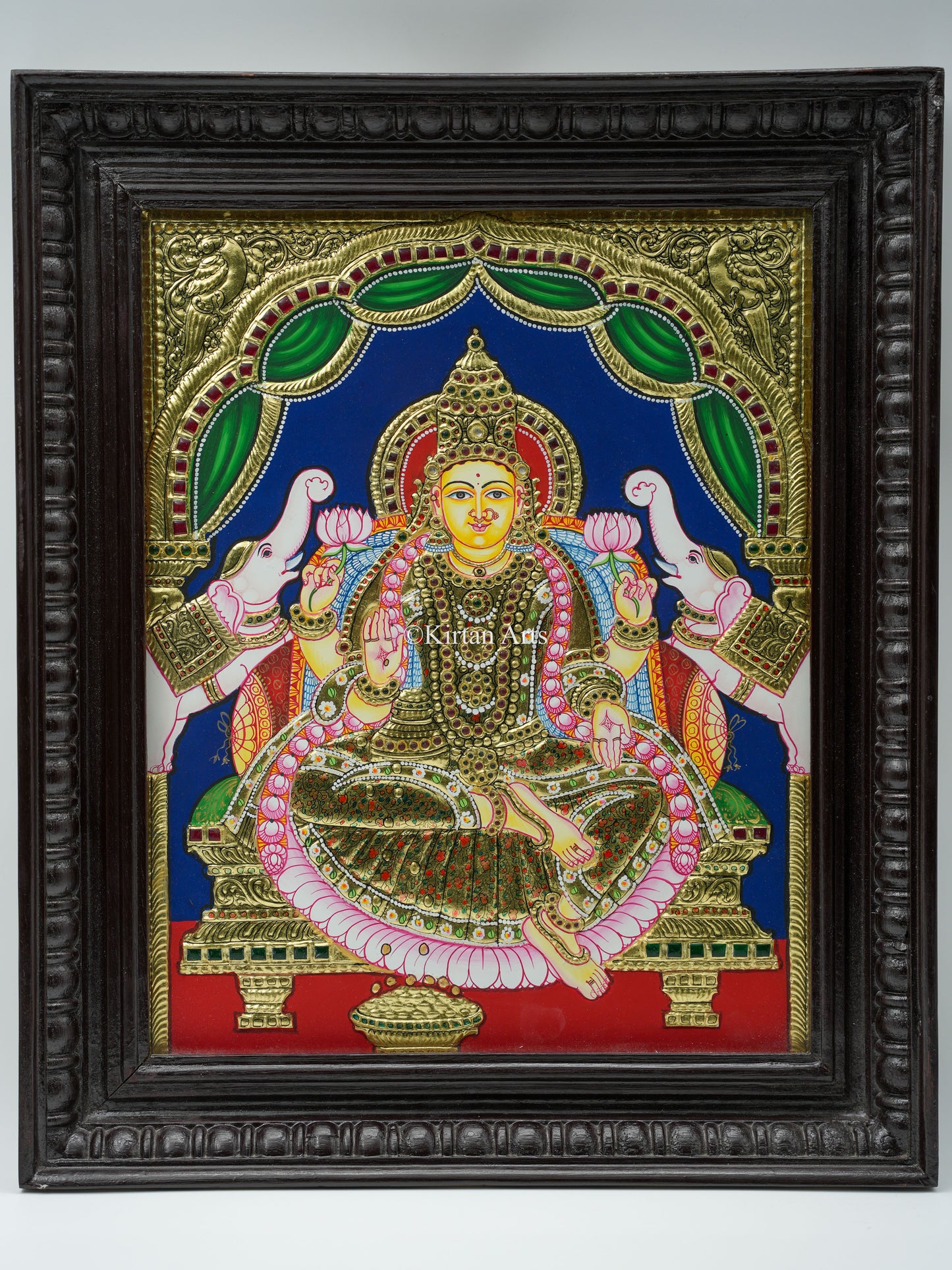 Goddess Lakshmi Tanjore Painting 18x15