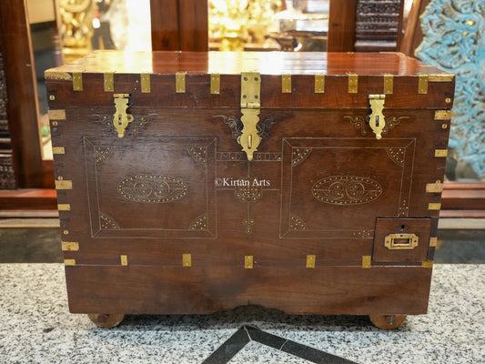 Vintage Rangoon Box | Dowry Chest 33"