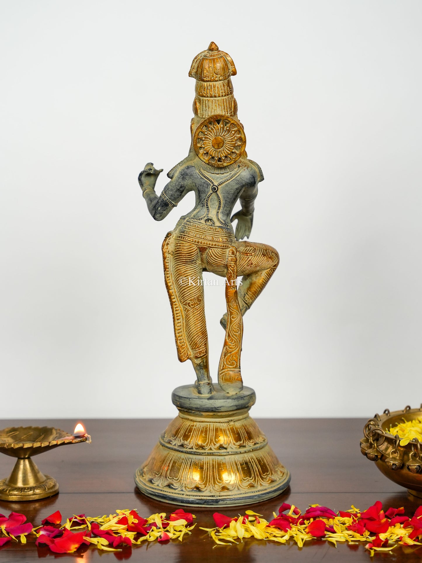 Brass Lord Shiva and Parvati | Antique Finish | 21.5"