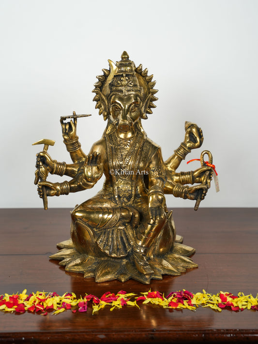 Brass Varahi Amman Idol | 16" | Antique Gold Finish