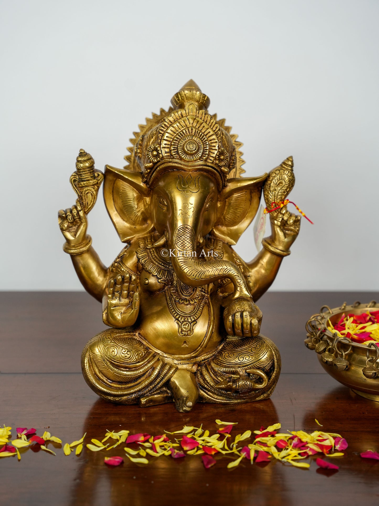 Brass Ganesha | 12" | Gold Finish