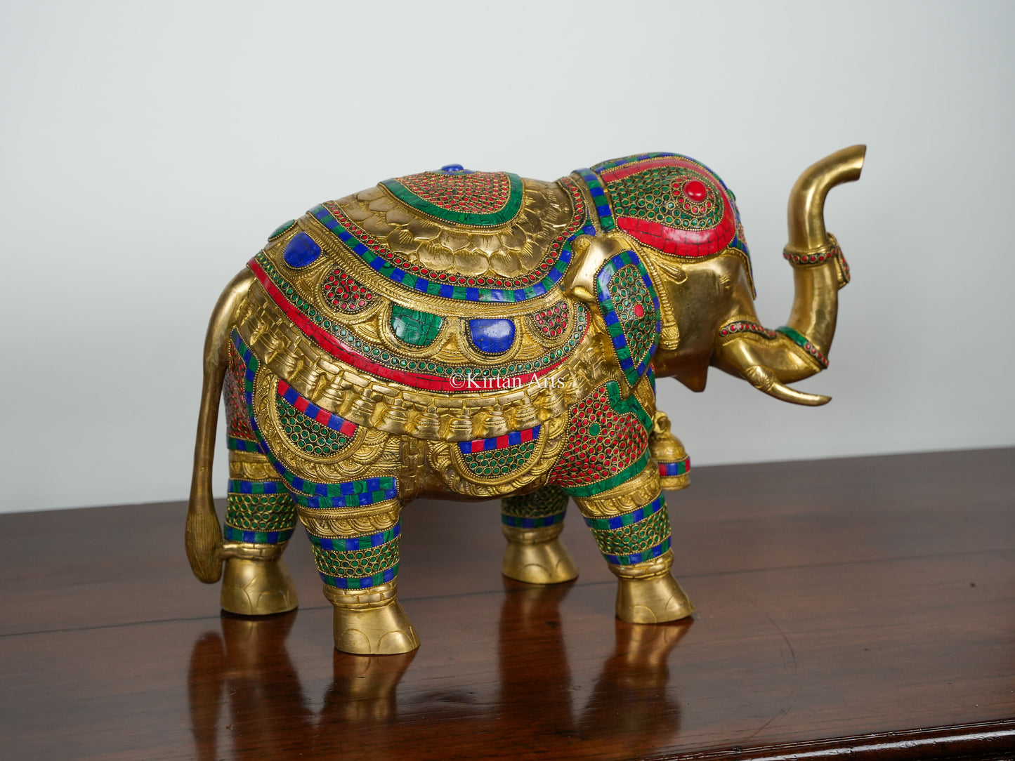 Brass Elephant Large | 14.5" | Stonework