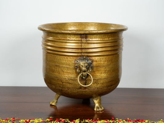 Brass Planter | 15" | Antique Finish