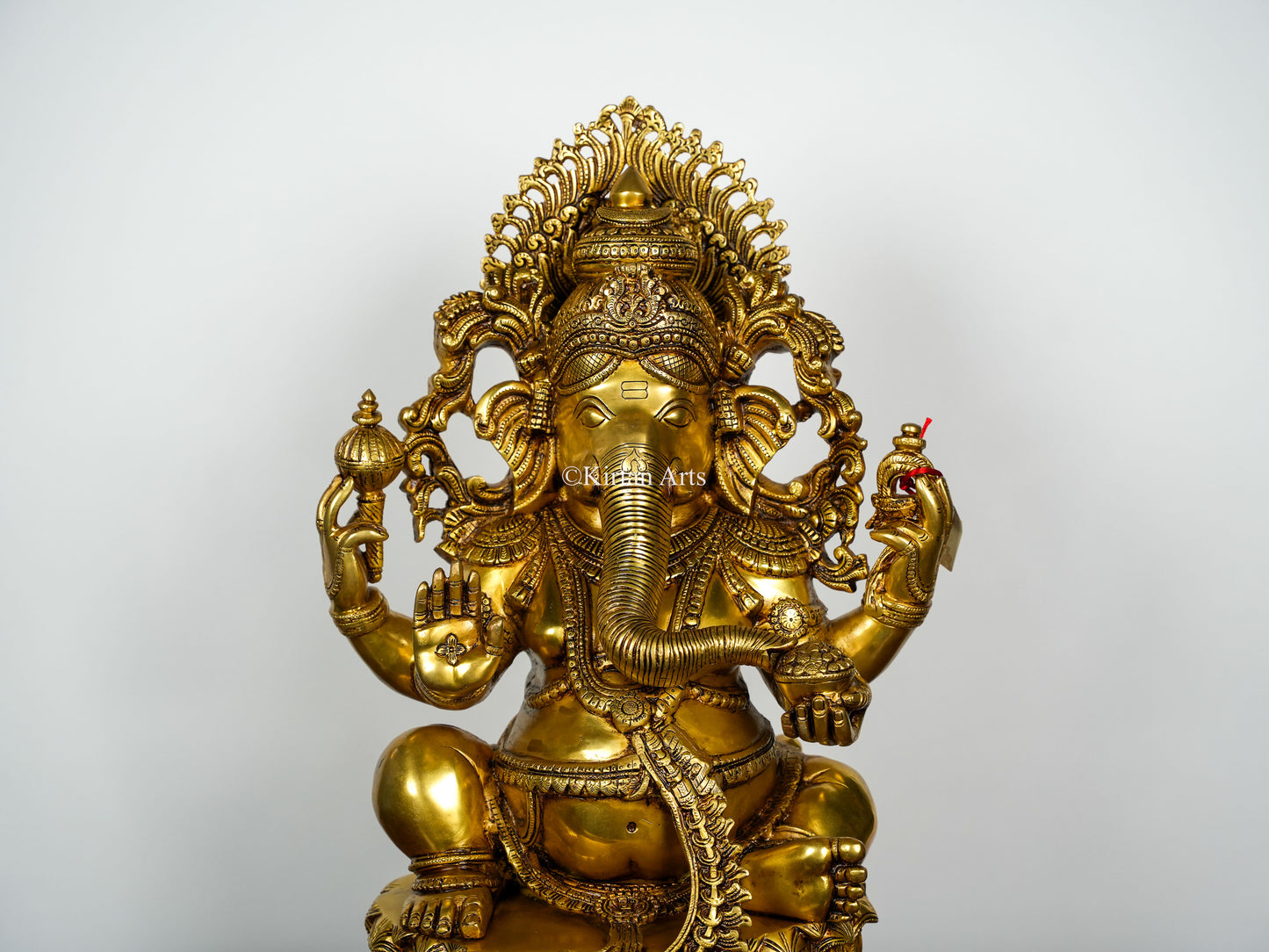 Majestic Lord Ganesha Brass Statue | Super Fine | 26"