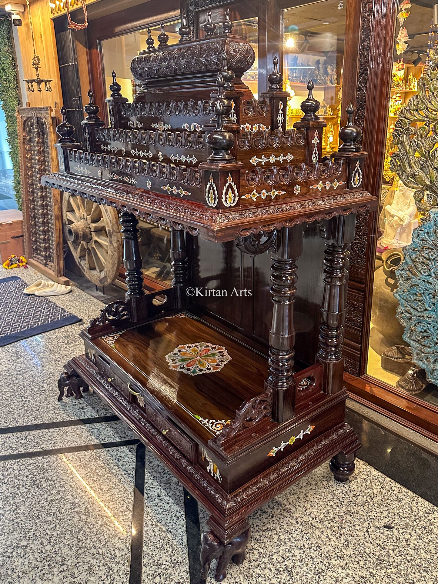 Rosewood Puja Mandir 6x4x2 ft