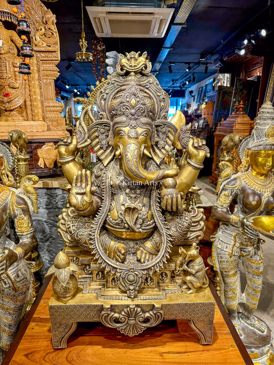 Brass Superfine Lord Ganesha | 34"