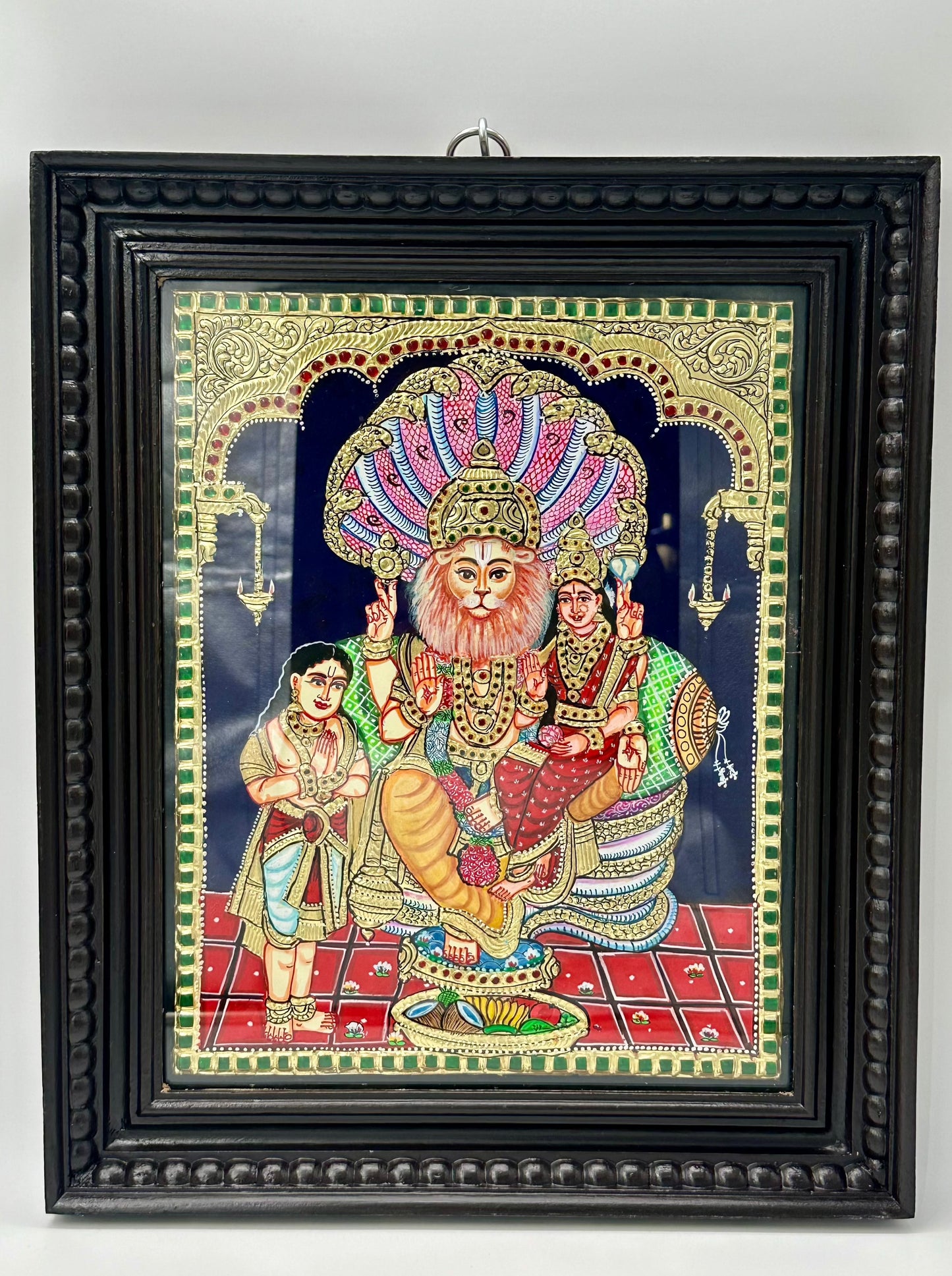 Lakshmi Narasimha Swamy Tanjore 15x18