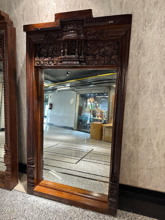 Antique Teakwood Chettinad Mirror Frame 6x4ft