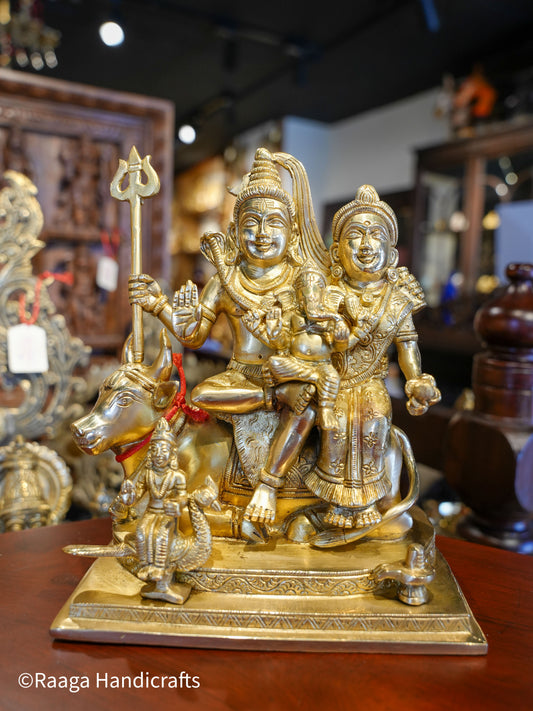 Brass Lord Shiva Parivar 9.5"