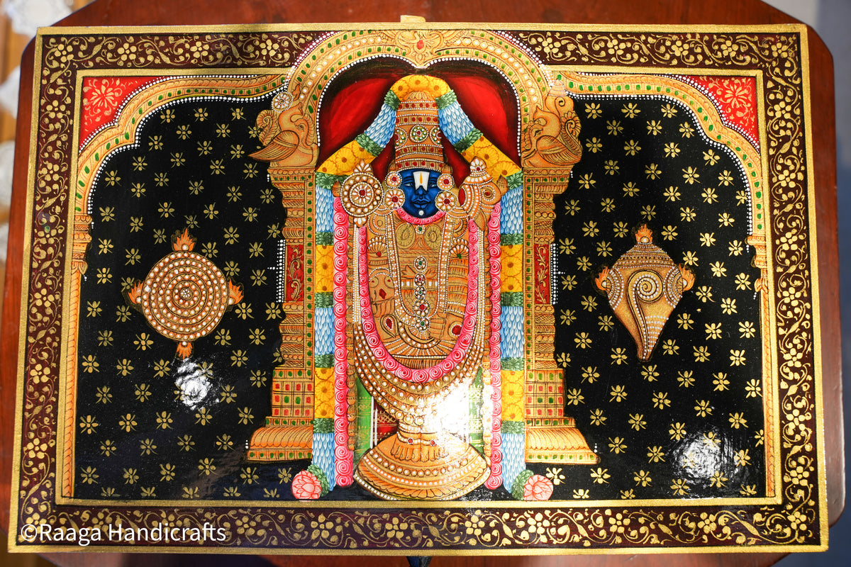 Balaji Pathmaker Handpainted Balaji Box 15x10 – Kirtan Arts