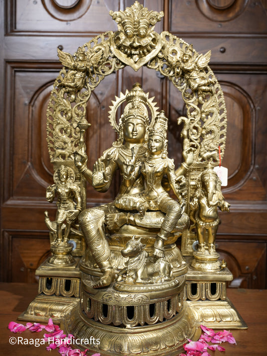Bronze Fine Carved Shiv Parivar 30"