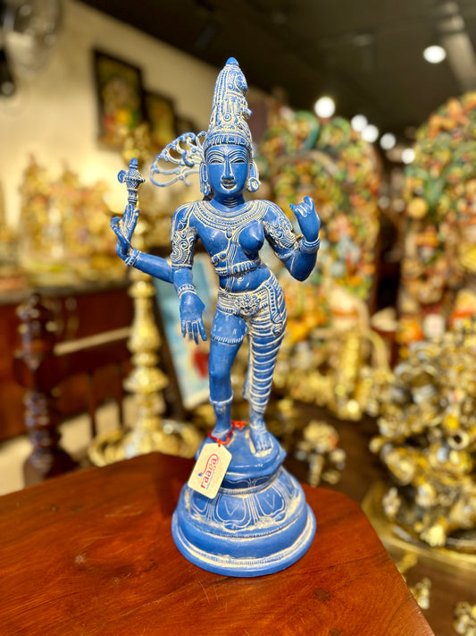 Brass Ardhanareeswara in Blue Gold 18"
